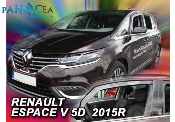 Deflektory - protiprievanové plexi Renault Espace V 5D od 2014