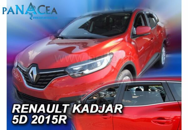 Deflektory - protiprievanové plexi Renault Kadjar 5D od 2015 (+zadné)