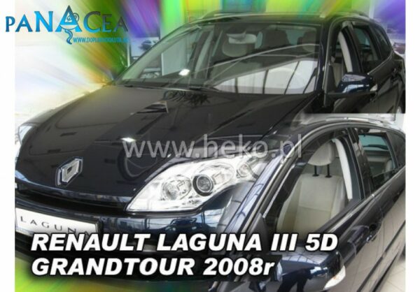 Deflektory - Protiprievanové plexi Renault Laguna III Combi 5D od 2008 (+zadné)