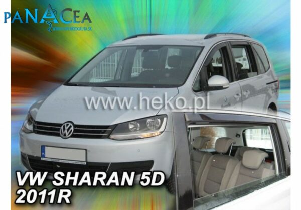 Deflektory - protiprievanové plexi Seat Alhambra 5D od 2010 (+zadné)