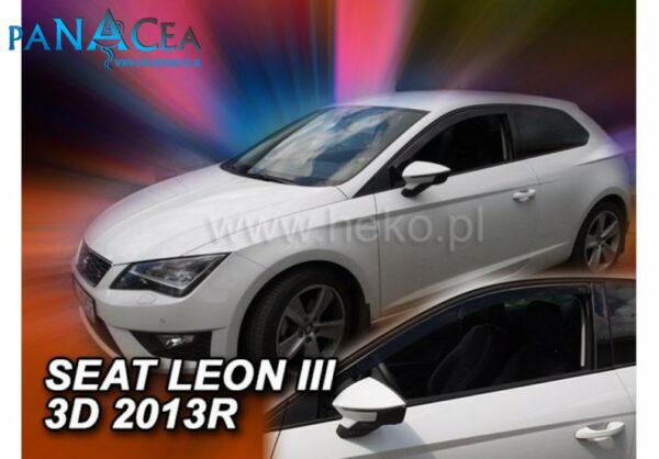 Deflektory - protiprievanové plexi Seat Leon 3D 2013 - 2020