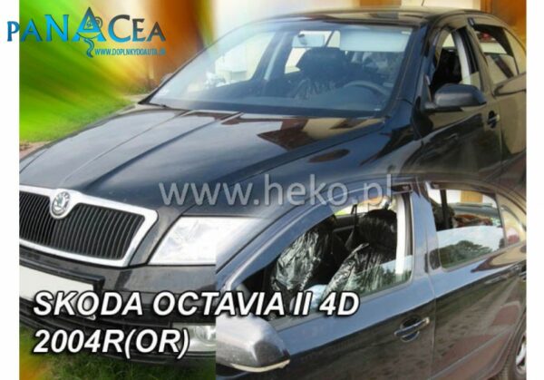 Deflektory - Protiprievanové plexi Škoda Octavia II 5D 2004 - 2013