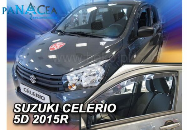 Deflektory - protiprievanové plexi Suzuki Celerio 5D od 2015
