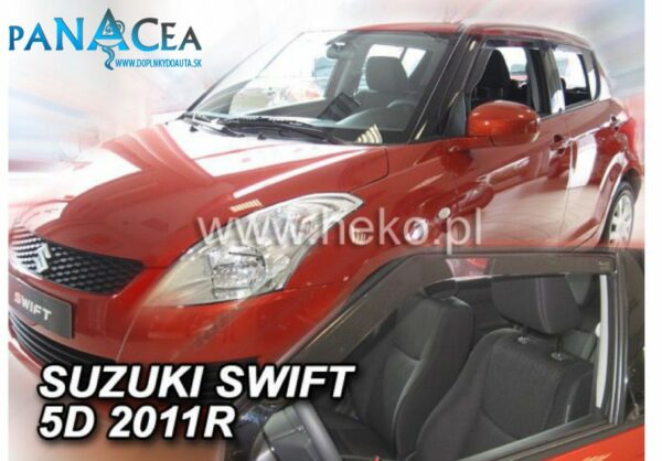 Deflektory - Protiprievanové plexi Suzuki Swift 5D 2010 - 2017
