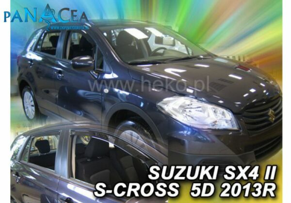 Deflektory - protiprievanové plexi Suzuki Sx4 S-Cross 5D 2013 - 2021 (+zadné)