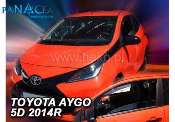 Deflektory - protiprievanové plexi Toyota Aygo II 5D od 2014