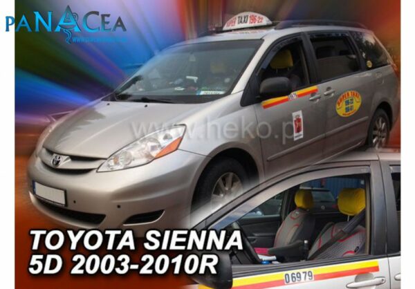 Deflektory - protiprievanové plexi Toyota Sienna 5D 2003 - 2010