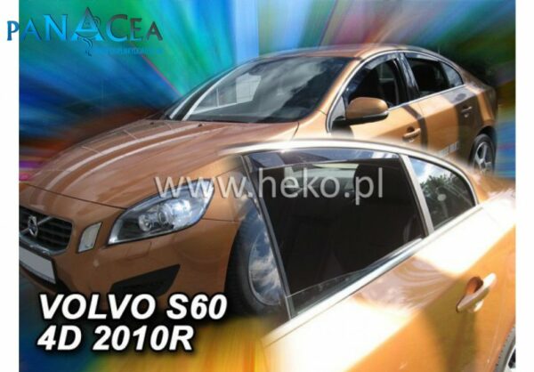Deflektory - Protiprievanové plexi Volvo S60 2010 - 2018 (+zadné)