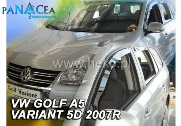 Deflektory - protiprievanové plexi VW Golf VI (A6) Variant 2009 - 2013(+zadné)