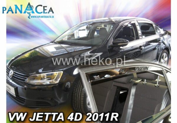 Deflektory - Protiprievanové plexi VW Jetta od 2011 (+zadné)