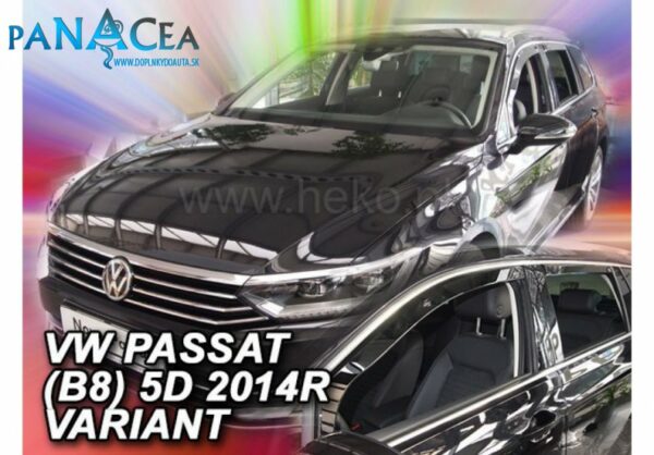 Deflektory - protiprievanové plexi VW Passat B8 Combi od 2014 (+zadné)