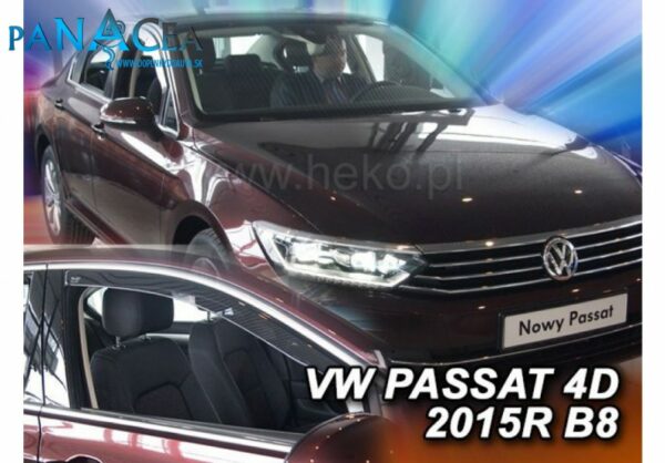 Deflektory - protiprievanové plexi VW Passat B8 Sedan Combi od 2014