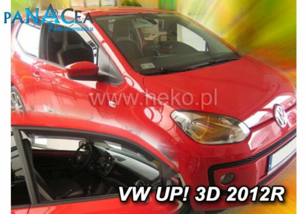 Deflektory - protiprievanové plexi VW Up 3D od 2012