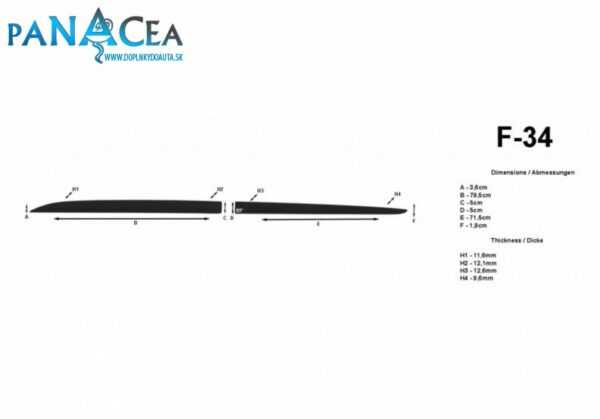 Lišty dverí Chevrolet Orlando 2011 - 2018