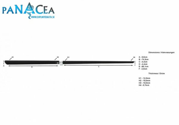 Lišty dverí Dacia Logan Sedan/MCW 2013 - 2020
