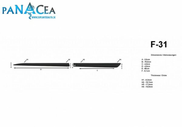 Lišty dverí Dacia Sandero 2012 - 2020