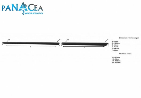 Lišty dverí Kia Carens od 2013