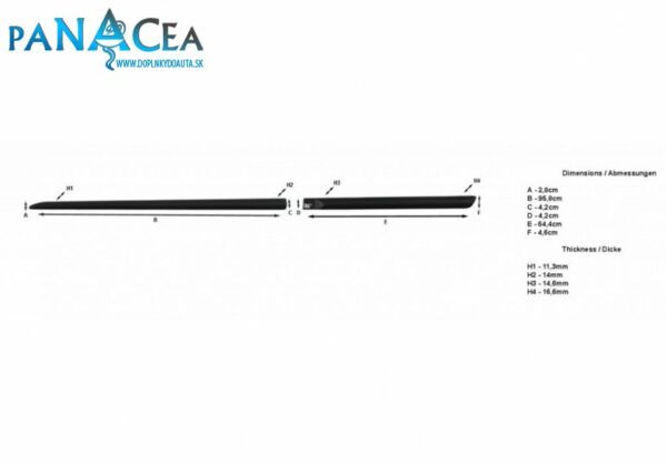 Lišty dverí Mazda CX-7 SUV 2007 - 2012