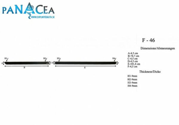 Lišty dverí Nissan Navara 2005 - 2015
