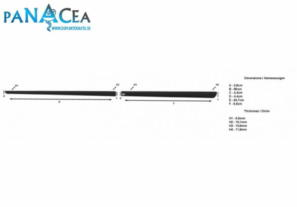 Lišty dverí Opel Zafira Tourer 2012 - 2019