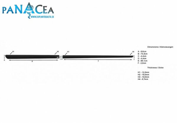 Lišty dverí Peugeot 2008 2013 - 2019