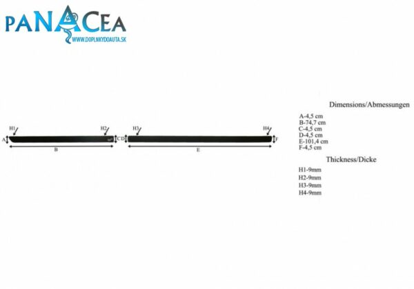 Lišty dverí Seat Toledo HTB od 2013