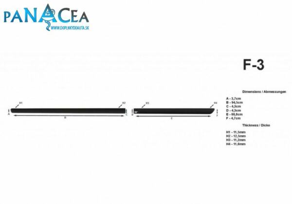 Lišty dverí Škoda Yeti 2009 - 2017