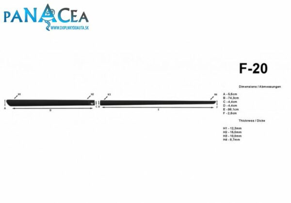 Lišty dverí Suzuki Sx4 II S-Cross od 2013