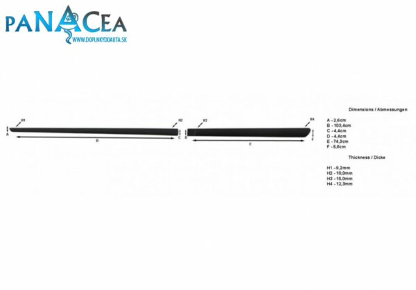 Lišty dverí Toyota Auris Wagon od 2013
