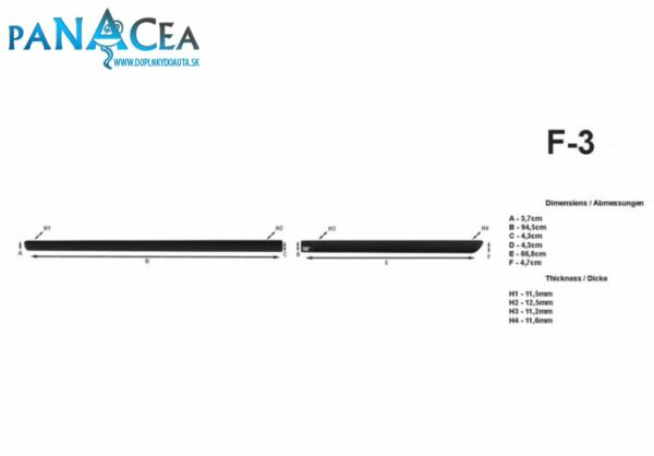 Lišty dverí Toyota RAV4 od 2013
