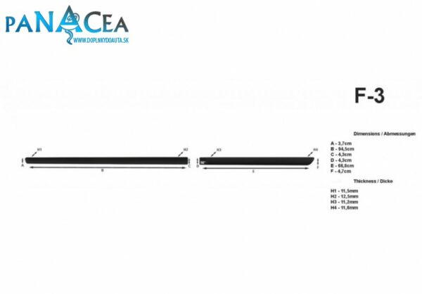 Lišty dverí VW Golf VI 2008 - 2012