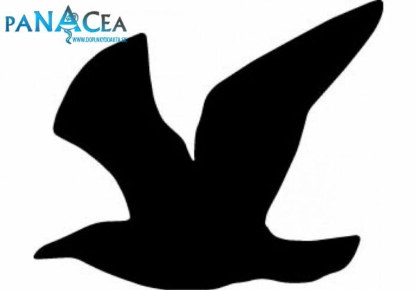 Samolepka Čajka black (12 cm) (C4)