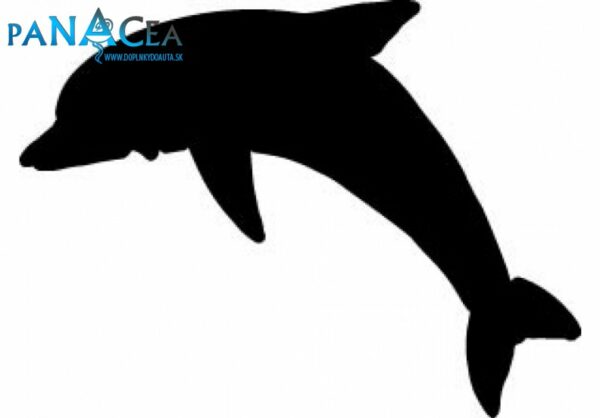 Samolepka Delfín black (12 cm) (C4)
