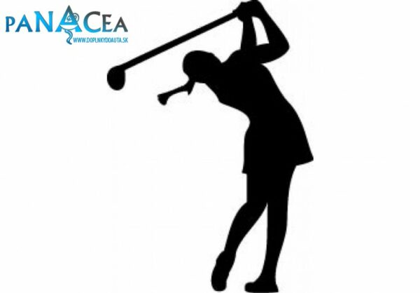 Samolepka Golfistka black (12 cm) (C4)