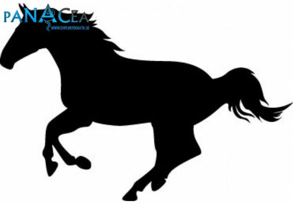 Samolepka Kôň black (12 cm) (C4)