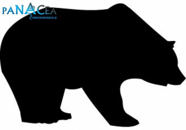 Samolepka Medveď black (12 cm) (C4)