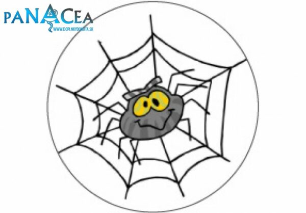 Samolepka na stredy kolies živicová 4ks - FUNNY SPIDER (C13)