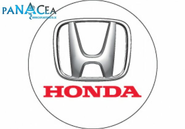 Samolepka na stredy kolies živicová 4ks - HONDA biela s nápisom (C13)