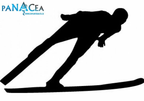 Samolepka Skokan black (12 cm) (C4)