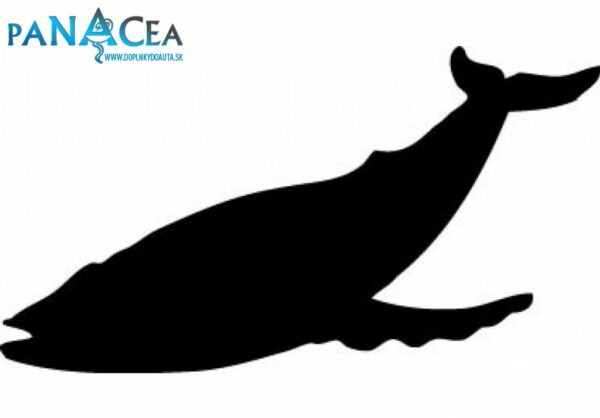 Samolepka Veľryba black (12 cm) (C4)