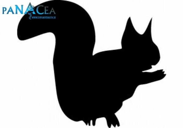 Samolepka Veverička black (12 cm) (C4)