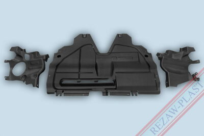 Kryt pod motor Peugeot 206+ kompletný set, diesel 2009 - 2012